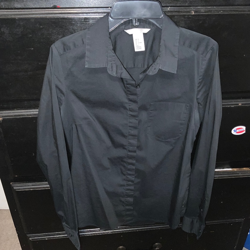 H & M Work Shirt Black